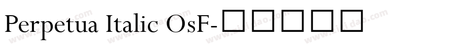 Perpetua Italic OsF字体转换